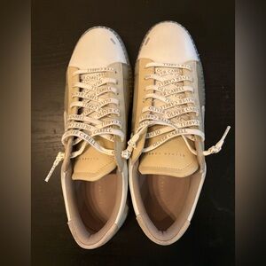 Oliver Cabell Marshmallow Distressed Lace-Up Sneakers Size 10 Brand New
